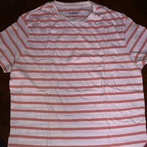 Orange and white-striped Tee